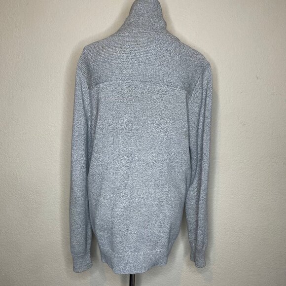 H&M Grey Cotton Double Breasted Collared Knit Cardigan Sweater Size M - Picture 4 of 13